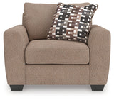 Triston-Peaks Suede Oversized Chair by Ashley at Eve Furniture