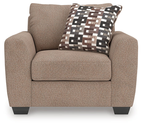 Triston-Peaks Suede Oversized Chair by Ashley at Eve Furniture