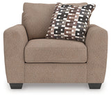 Triston-Peaks Suede Oversized Chair by Ashley at Eve Furniture