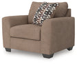 Triston-Peaks Suede Oversized Chair by Ashley at Eve Furniture