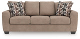 Triston-Peaks Suede Queen Sofa Sleeper by Ashley at Eve Furniture