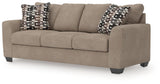 Triston-Peaks Suede Queen Sofa Sleeper by Ashley at Eve Furniture