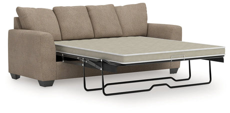 Triston-Peaks Suede Queen Sofa Sleeper by Ashley at Eve Furniture