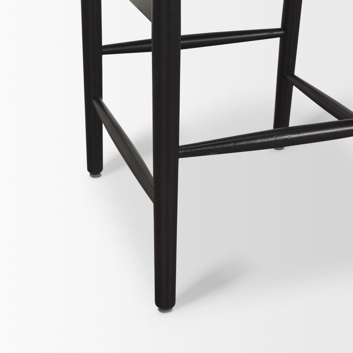Trixie Black Wood Frame w/ Dark Taupe Fabric Seat Bar Stool by Mercana at Eve Furniture