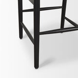 Trixie Black Wood Frame w/ Dark Taupe Fabric Seat Bar Stool by Mercana at Eve Furniture