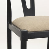 Trixie Black Wood Frame w/ Dark Taupe Fabric Seat Bar Stool by Mercana at Eve Furniture