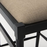 Trixie Black Wood Frame w/ Dark Taupe Fabric Seat Counter Stool by Mercana at Eve Furniture