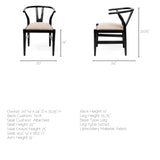 Trixie I Black Wooden Base w/ Dark Taupe Fabric Seat Dining Chair by Mercana at Eve Furniture