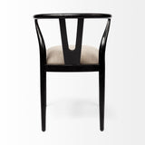 Trixie I Black Wooden Base w/ Dark Taupe Fabric Seat Dining Chair by Mercana at Eve Furniture