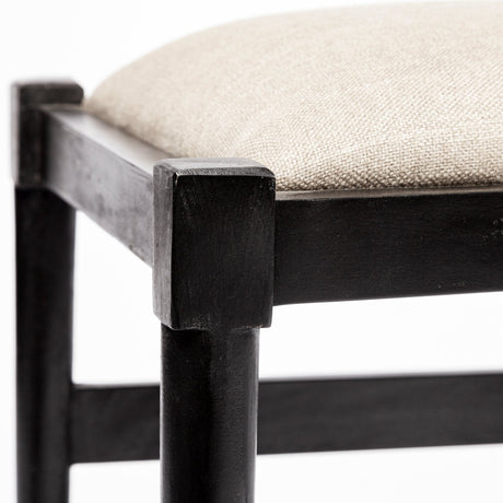Trixie I Black Wooden Base w/ Dark Taupe Fabric Seat Dining Chair by Mercana at Eve Furniture