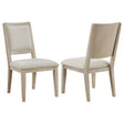 Trofello Upholstered Dining Side Chair White Washed and Beige (Set of 2) by Coaster at Eve Furniture