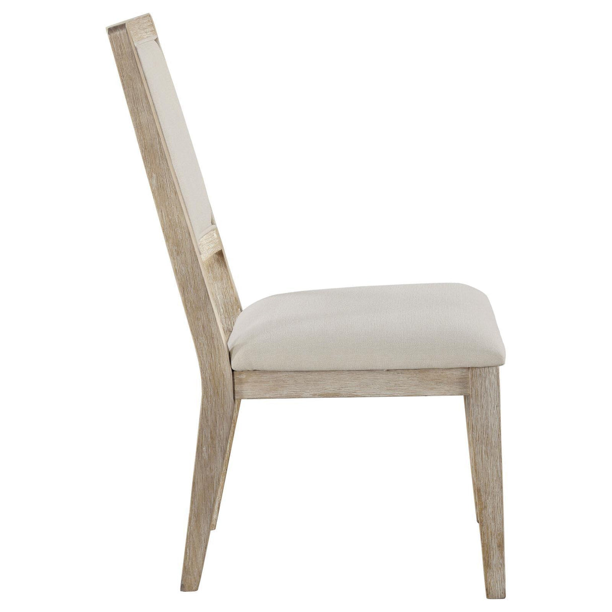 Trofello Upholstered Dining Side Chair White Washed and Beige (Set of 2) by Coaster at Eve Furniture