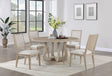 Trofello White Washed 5-Piece Round Dining Set by Coaster at Eve Furniture