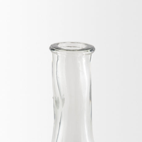 Troian Large Rattan Wrapped Glass Bottle by Mercana at Eve Furniture