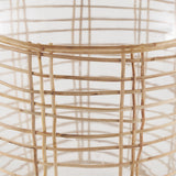 Troian Large Rattan Wrapped Glass Bottle by Mercana at Eve Furniture