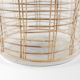 Troian Large Rattan Wrapped Glass Bottle by Mercana at Eve Furniture