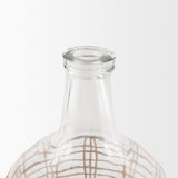 Troian Medium Rattan Wrapped Glass Bottle by Mercana at Eve Furniture