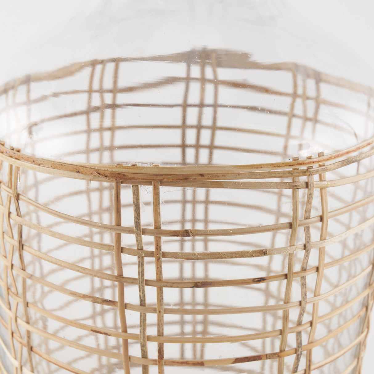 Troian Medium Rattan Wrapped Glass Bottle by Mercana at Eve Furniture
