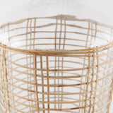 Troian Medium Rattan Wrapped Glass Bottle by Mercana at Eve Furniture