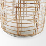 Troian Medium Rattan Wrapped Glass Bottle by Mercana at Eve Furniture