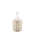 Troian Medium Rattan Wrapped Glass Bottle by Mercana at Eve Furniture