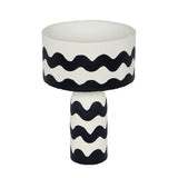 Tropea Black Waves Papier Mache Table Lamp by TOV Furniture at Eve Furniture