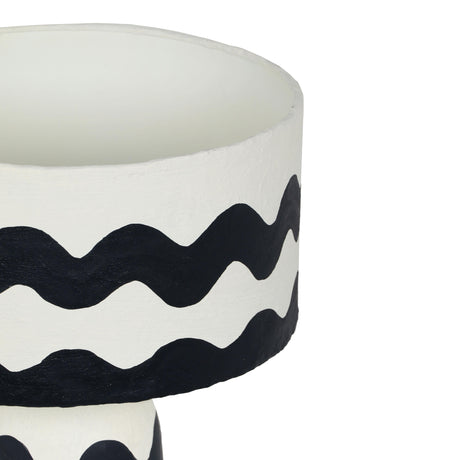 Tropea Black Waves Papier Mache Table Lamp by TOV Furniture at Eve Furniture