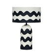 Tropea Black Waves Papier Mache Table Lamp by TOV Furniture at Eve Furniture