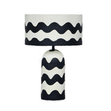 Tropea Black Waves Papier Mache Table Lamp by TOV Furniture at Eve Furniture