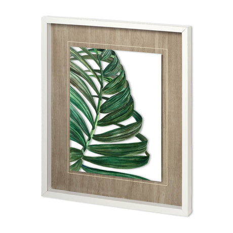 Tropical Breeze Palm 2 by Jin Jing a Framed Art Print Matted under Glass by Mercana at Eve Furniture