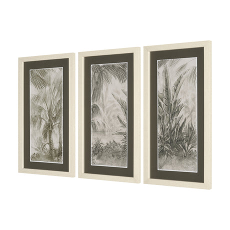 Tropical Coast (Set of 3) by Mercana Studio Hand Embelished Framed Artwork Matted under Glass by Mercana at Eve Furniture