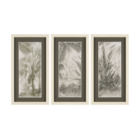 Tropical Coast (Set of 3) by Mercana Studio Hand Embelished Framed Artwork Matted under Glass by Mercana at Eve Furniture