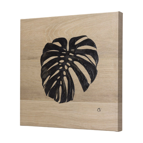 Tropical Leaf I by Mercana Studio a Hand Embellished Textured Canvas by Mercana at Eve Furniture