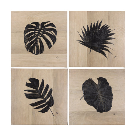 Tropical Leaf I by Mercana Studio a Hand Embellished Textured Canvas by Mercana at Eve Furniture
