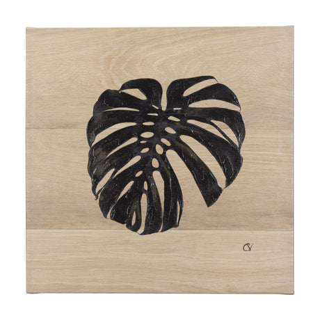 Tropical Leaf I by Mercana Studio a Hand Embellished Textured Canvas by Mercana at Eve Furniture