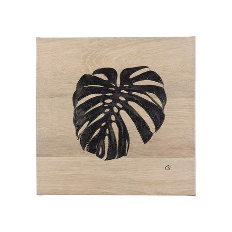 Tropical Leaf I by Mercana Studio a Hand Embellished Textured Canvas by Mercana at Eve Furniture