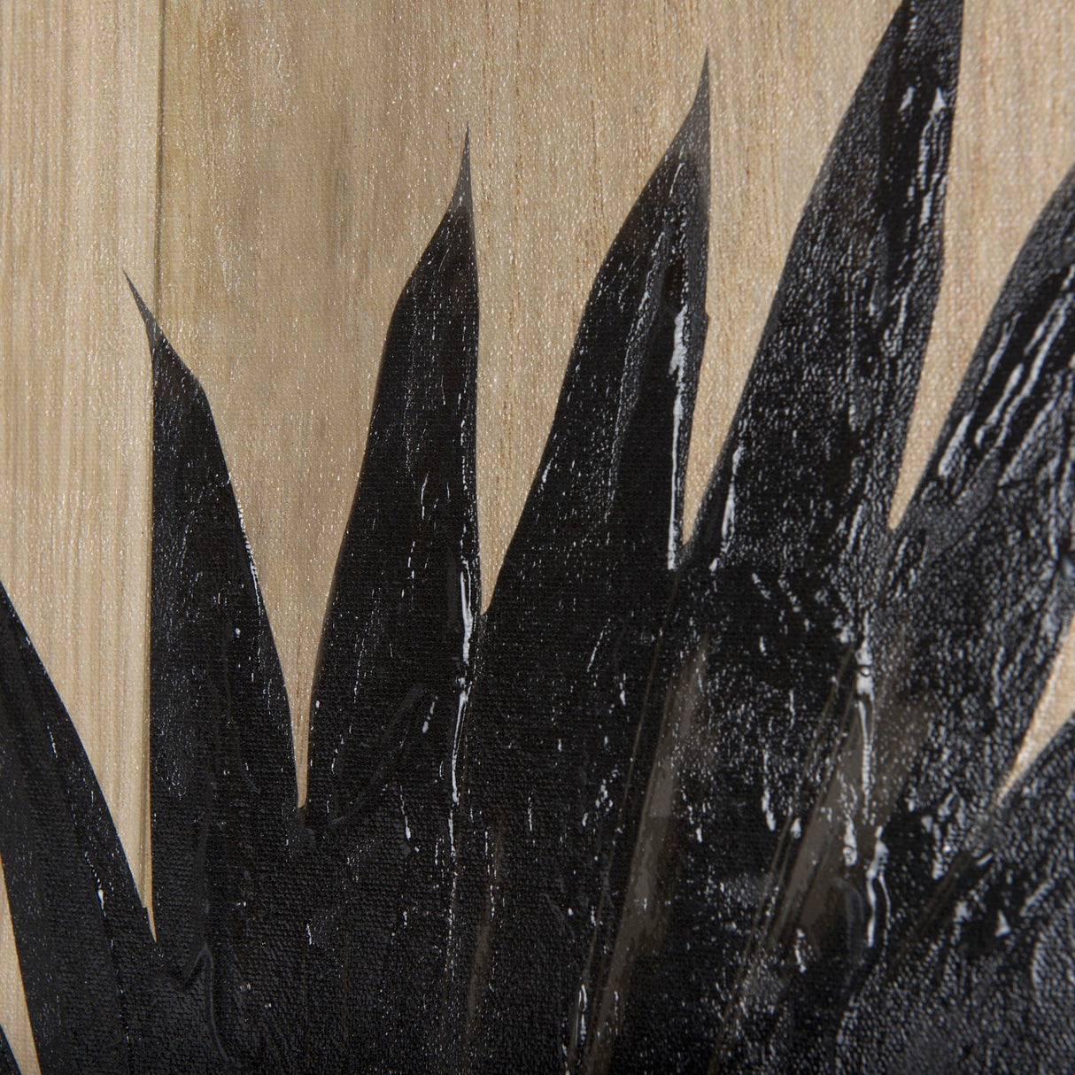 Tropical Leaf II by Mercana Studio a Hand Embellished Textured Canvas by Mercana at Eve Furniture