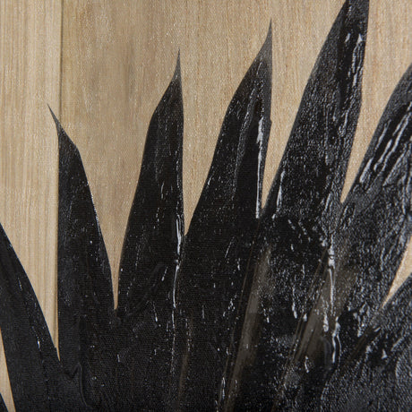 Tropical Leaf II by Mercana Studio a Hand Embellished Textured Canvas by Mercana at Eve Furniture