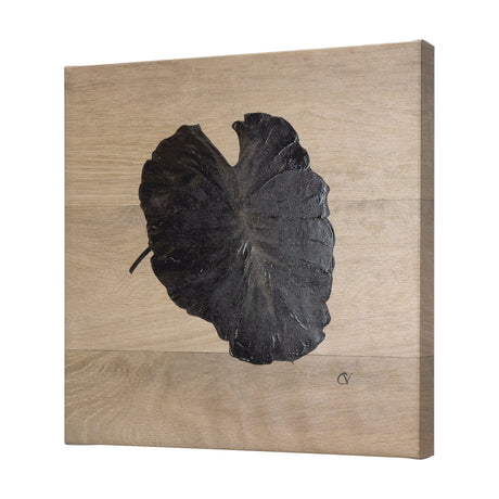 Tropical Leaf III by Mercana Studio a Hand Embellished Textured Canvas by Mercana at Eve Furniture