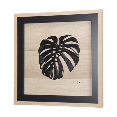 Tropican Leave I by Mercana Studio a Hand Embellished Textured Framed Art Print by Mercana at Eve Furniture