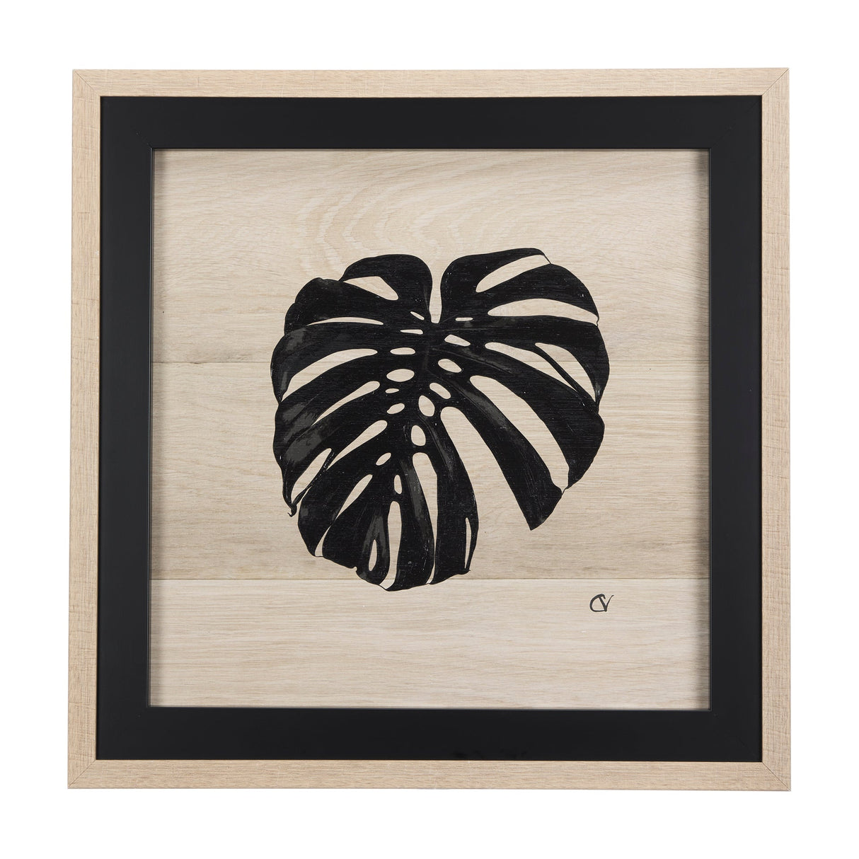 Tropican Leave I by Mercana Studio a Hand Embellished Textured Framed Art Print by Mercana at Eve Furniture