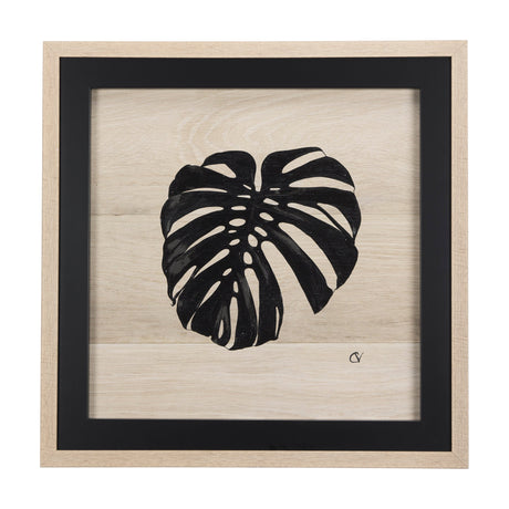 Tropican Leave I by Mercana Studio a Hand Embellished Textured Framed Art Print by Mercana at Eve Furniture