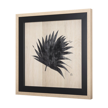 Tropican Leave II by Mercana Studio a Hand Embellished Textured Framed Art Print by Mercana at Eve Furniture