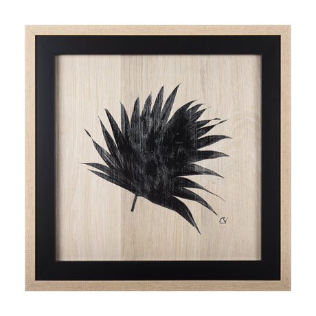 Tropican Leave II by Mercana Studio a Hand Embellished Textured Framed Art Print by Mercana at Eve Furniture