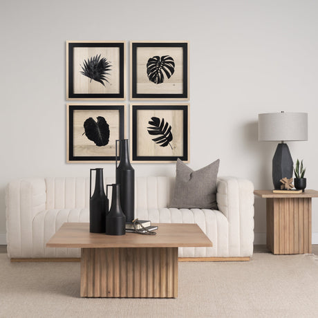 Tropican Leave III by Mercana Studio a Hand Embellished Textured Framed Art Print by Mercana at Eve Furniture