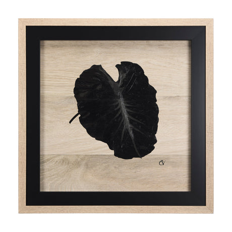 Tropican Leave III by Mercana Studio a Hand Embellished Textured Framed Art Print by Mercana at Eve Furniture