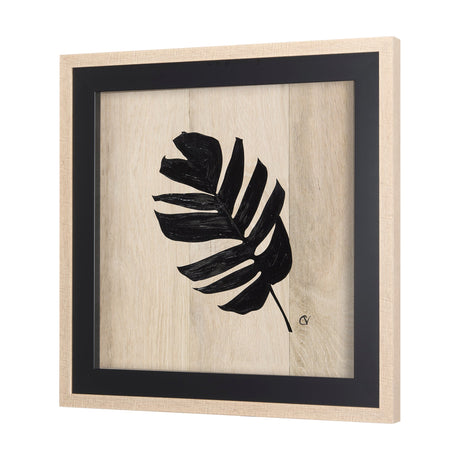 Tropican Leave IV by Mercana Studio a Hand Embellished Textured Framed Art Print by Mercana at Eve Furniture