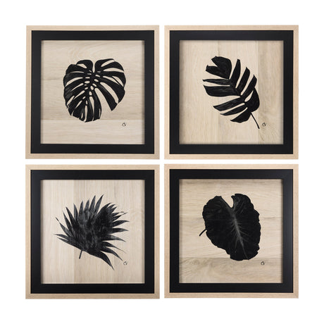 Tropican Leave IV by Mercana Studio a Hand Embellished Textured Framed Art Print by Mercana at Eve Furniture