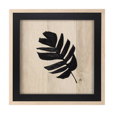 Tropican Leave IV by Mercana Studio a Hand Embellished Textured Framed Art Print by Mercana at Eve Furniture