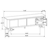 Trotter Brown 71-inch 4-Door Wood TV Stand Media Console by Coaster at Eve Furniture